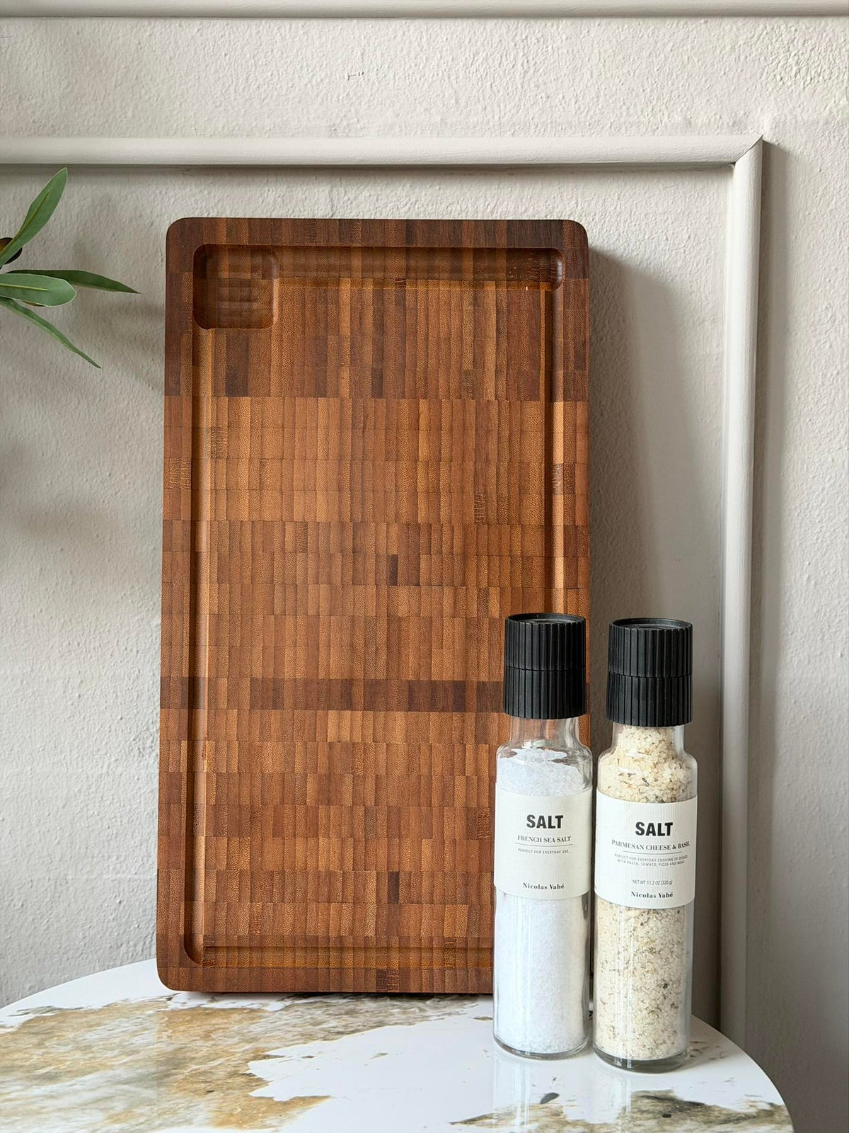 Snijplank met sapgroef Bamboe 42x25 cm - Geolied