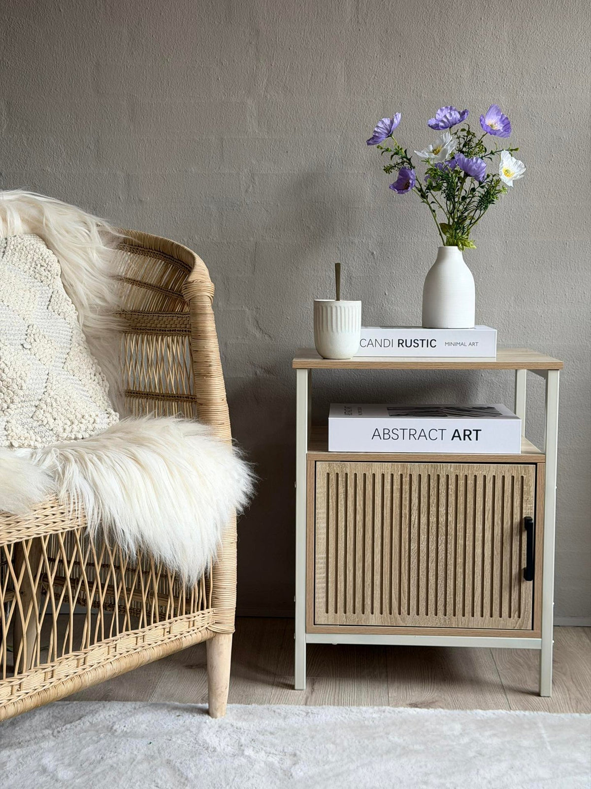 Kastje met deur - Off white