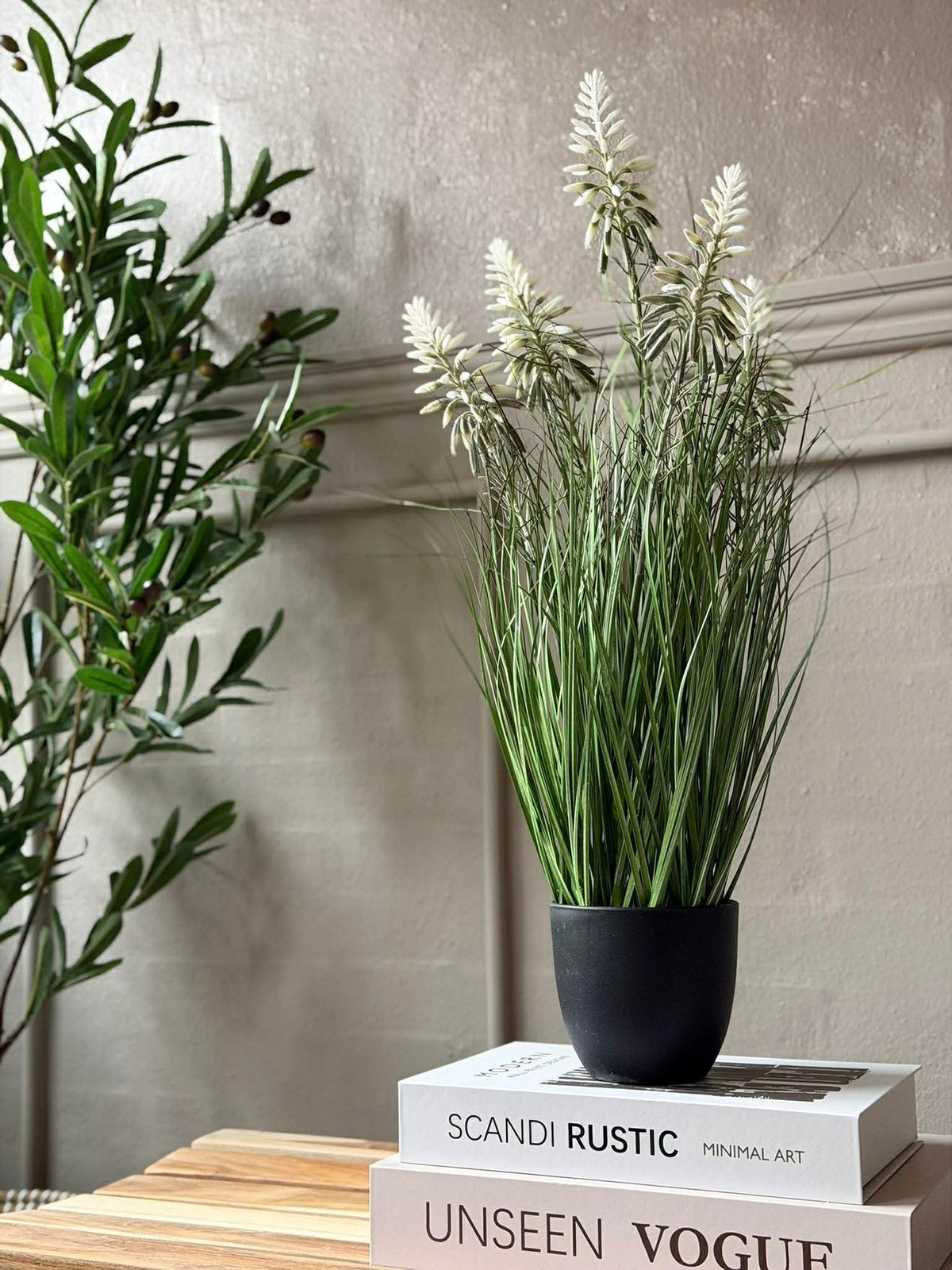 Witte lupine in pot voor binnen en buiten - 60 cm