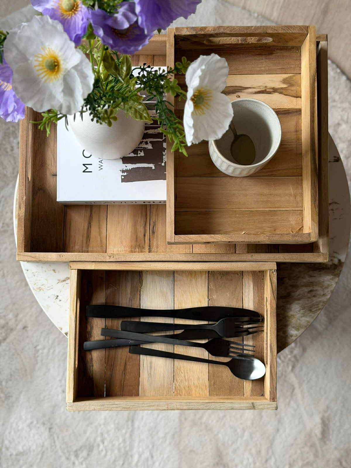 Dienblad Teak - Set van 3 st.