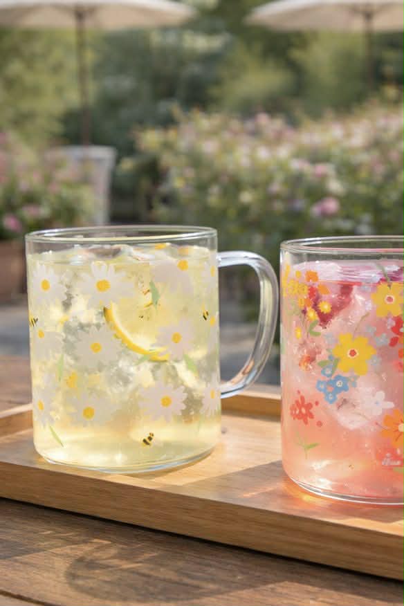 Beker van glas Summer - Color mix