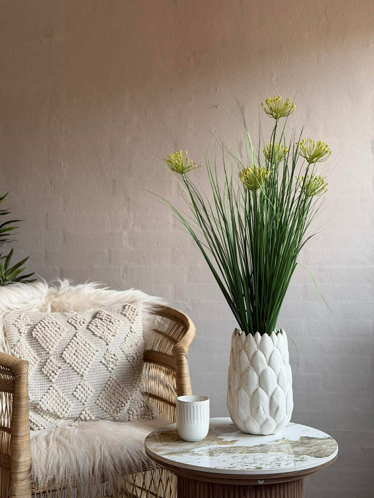 Schermplant in boeketvorm voor binnen en buiten - 83 cm