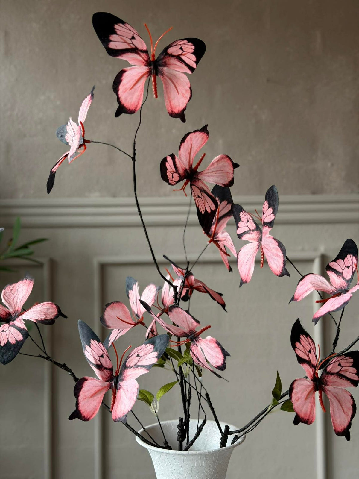 Tak met vlinders - Roze