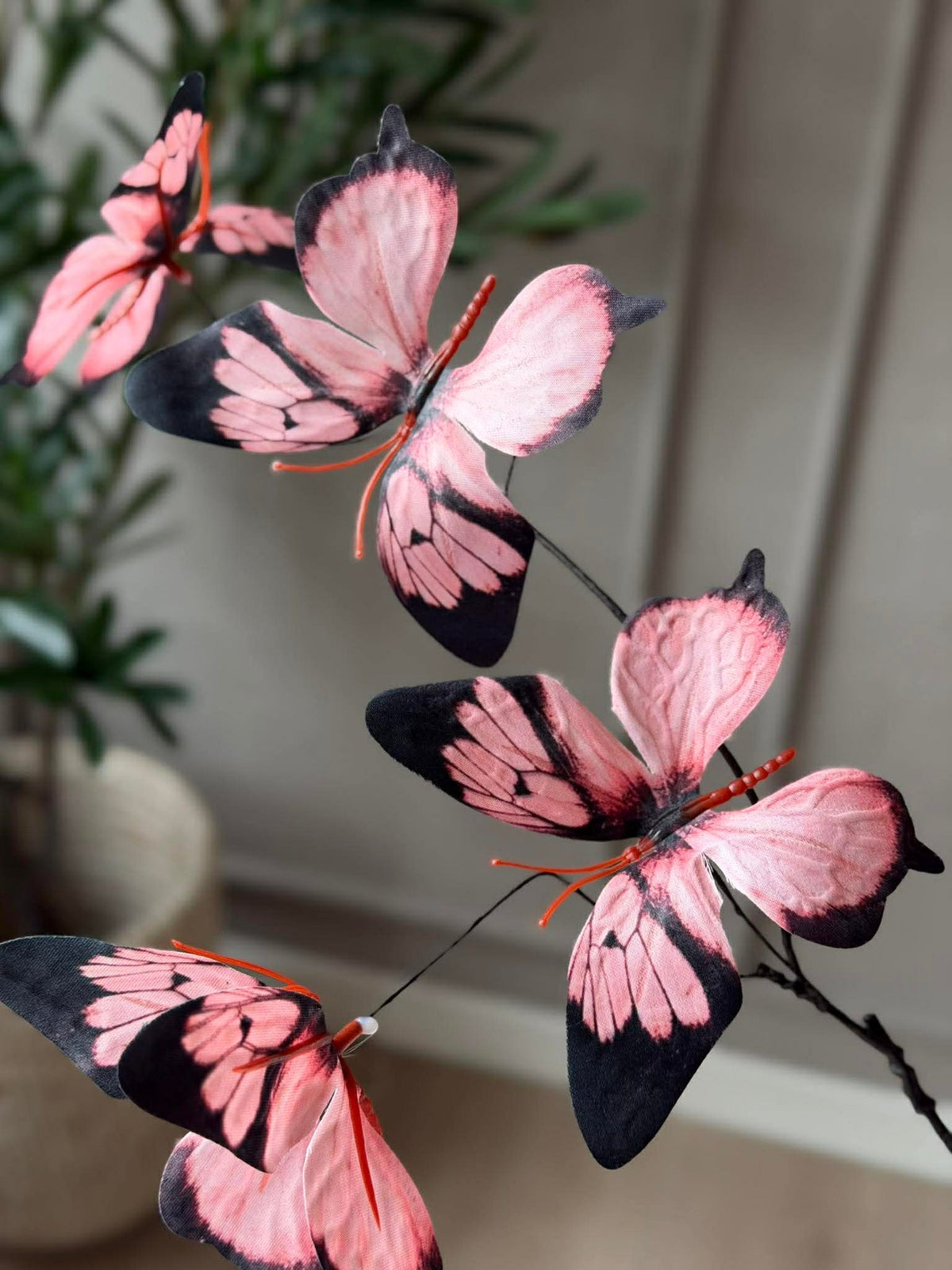 Tak met vlinders - Roze