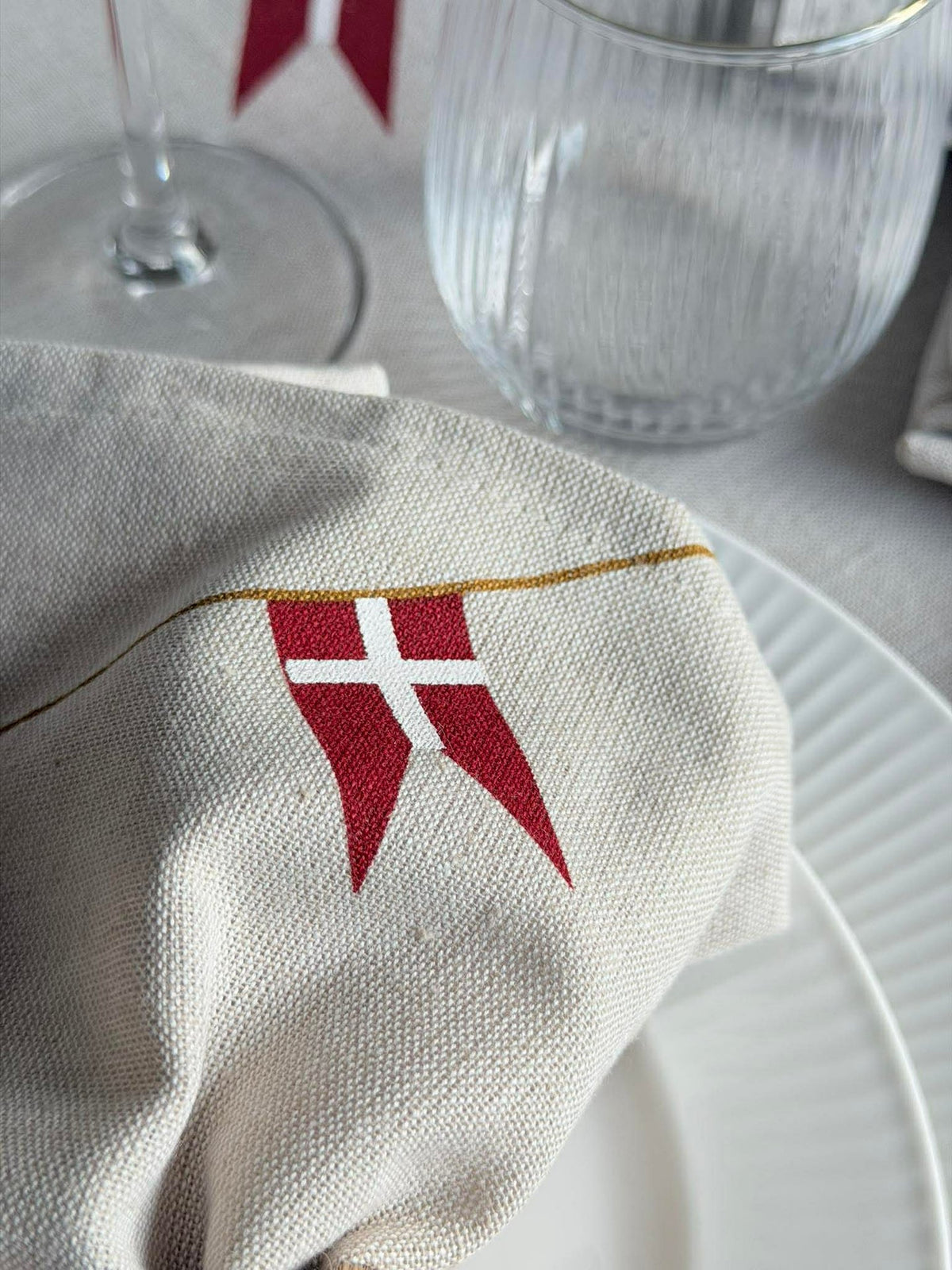 Servetten met vlag -  4 stuks
