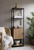 Rek met planken en kast - Zwart