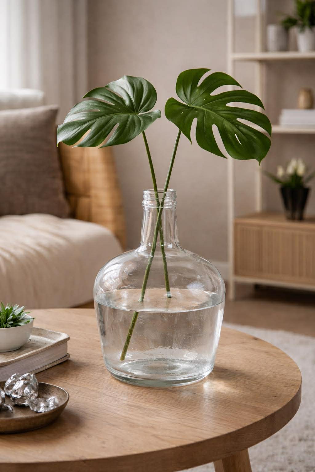 Vaas van gerecycled glas
