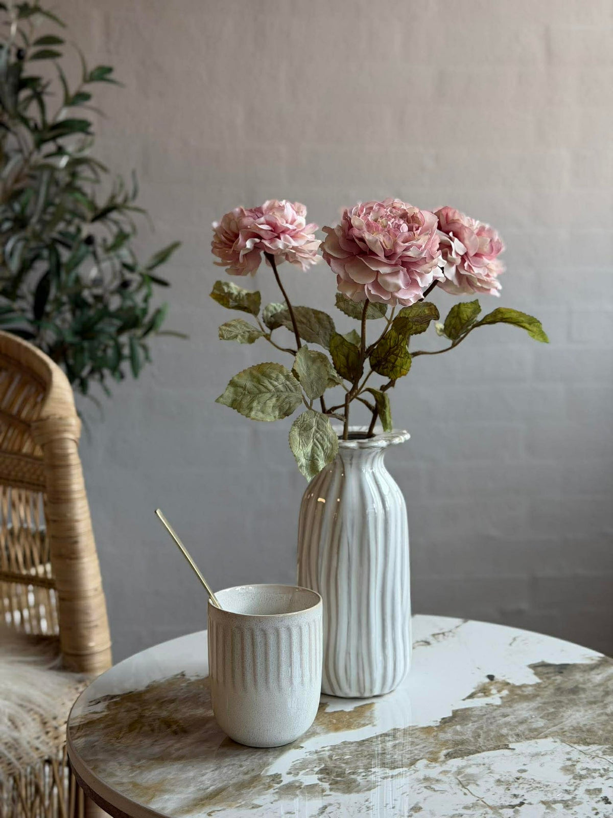 Roos 38 cm – Dusty pink