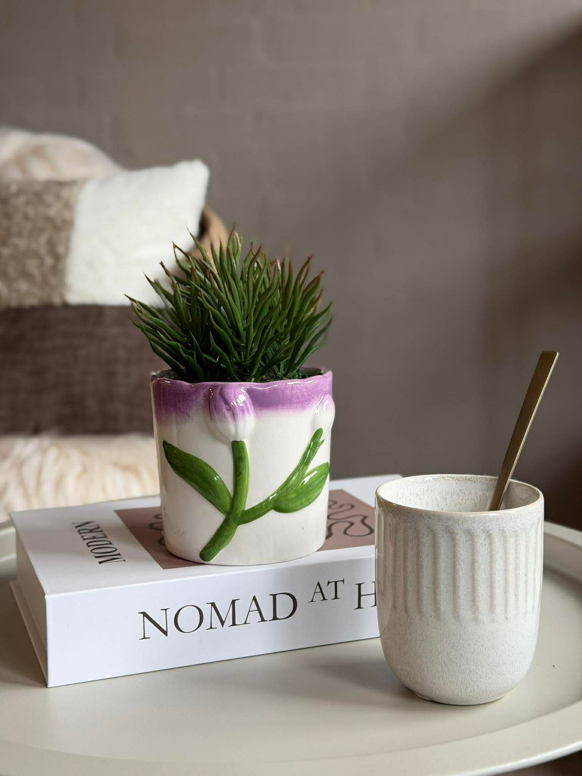 Potcover met Tulp - Meerdere kleuren