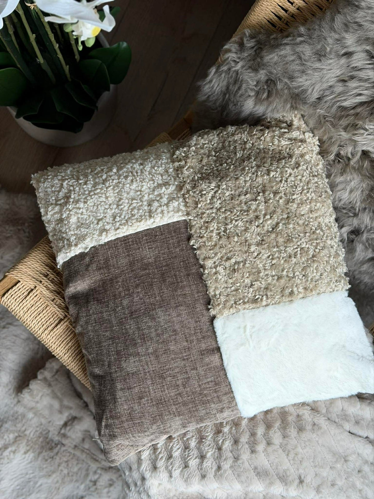 Kussen met vulling 45x45 cm - Chenille