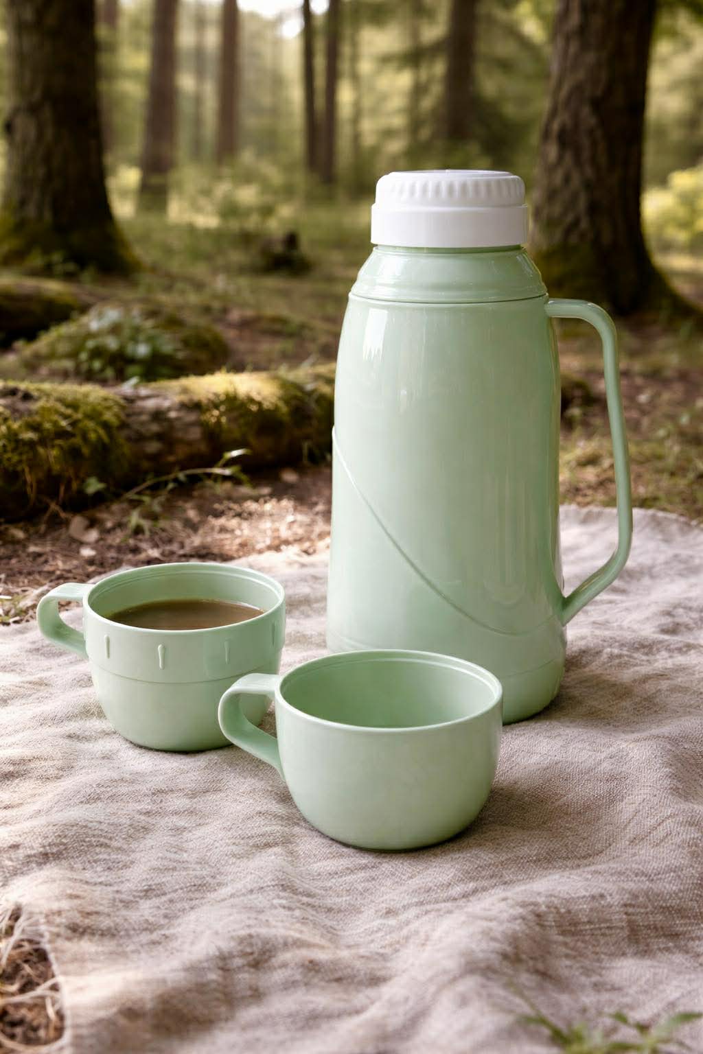 Thermofles RETRO met beker - Meerdere kleuren