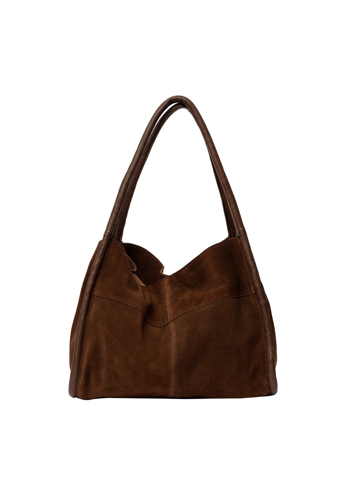 Shopper van suède - Woodsmoke
