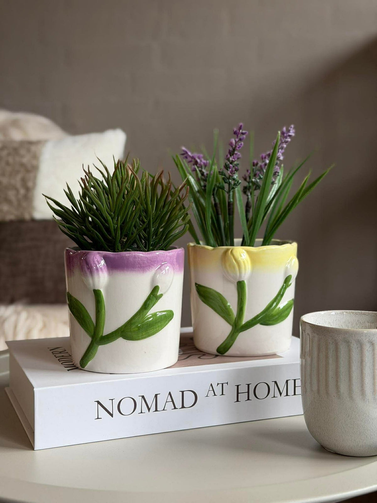 Potcover met Tulp - Meerdere kleuren