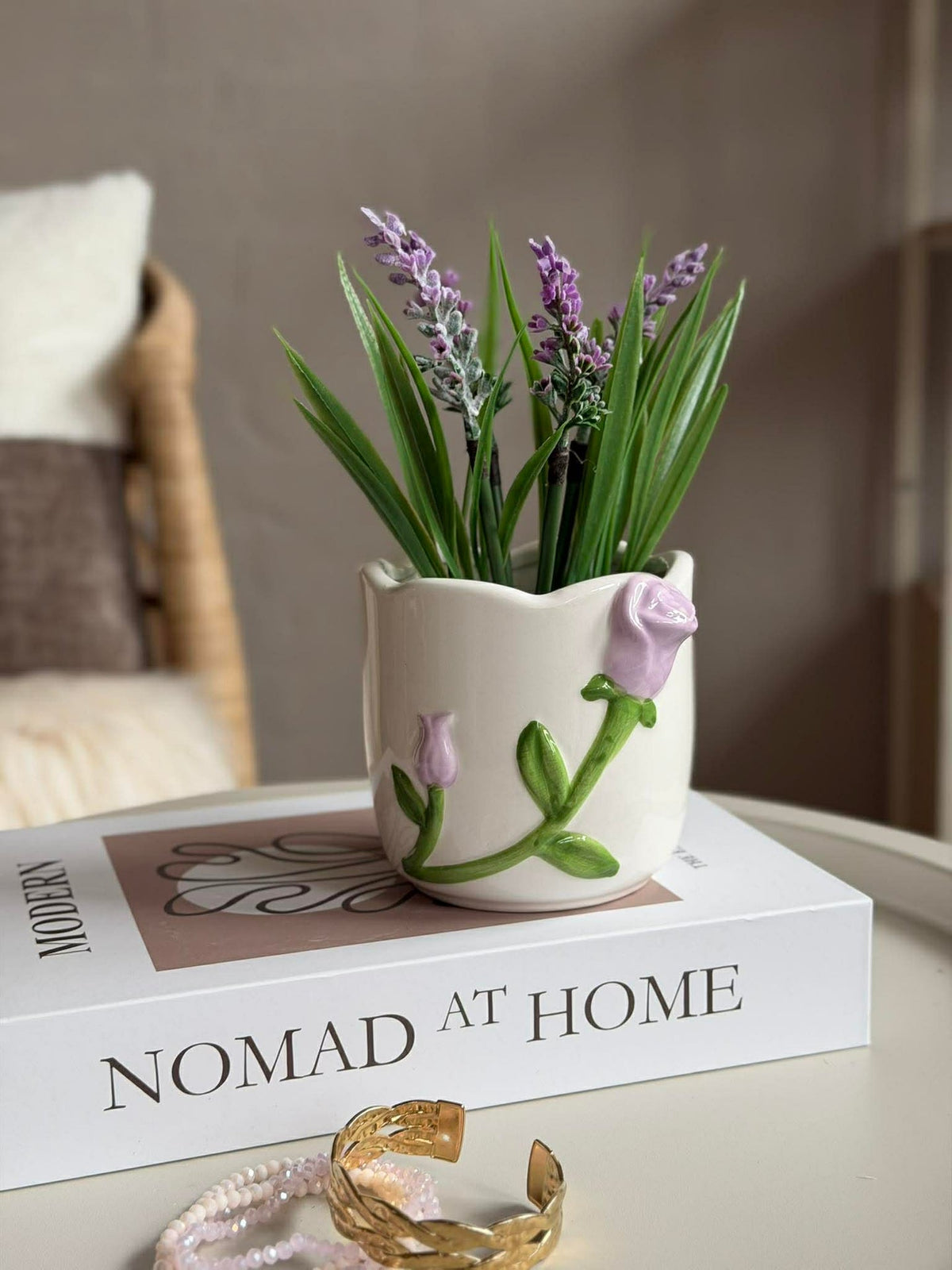 Plantenhoes met Roos - Meerdere kleuren