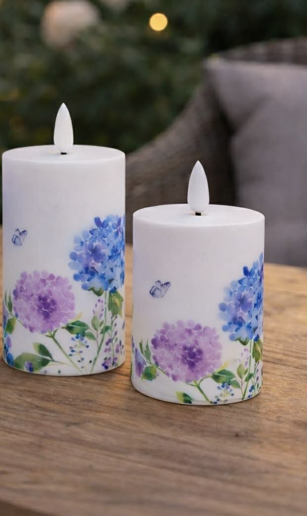 Outdoor Stompkaarsen Flower - Set van 3 stuks