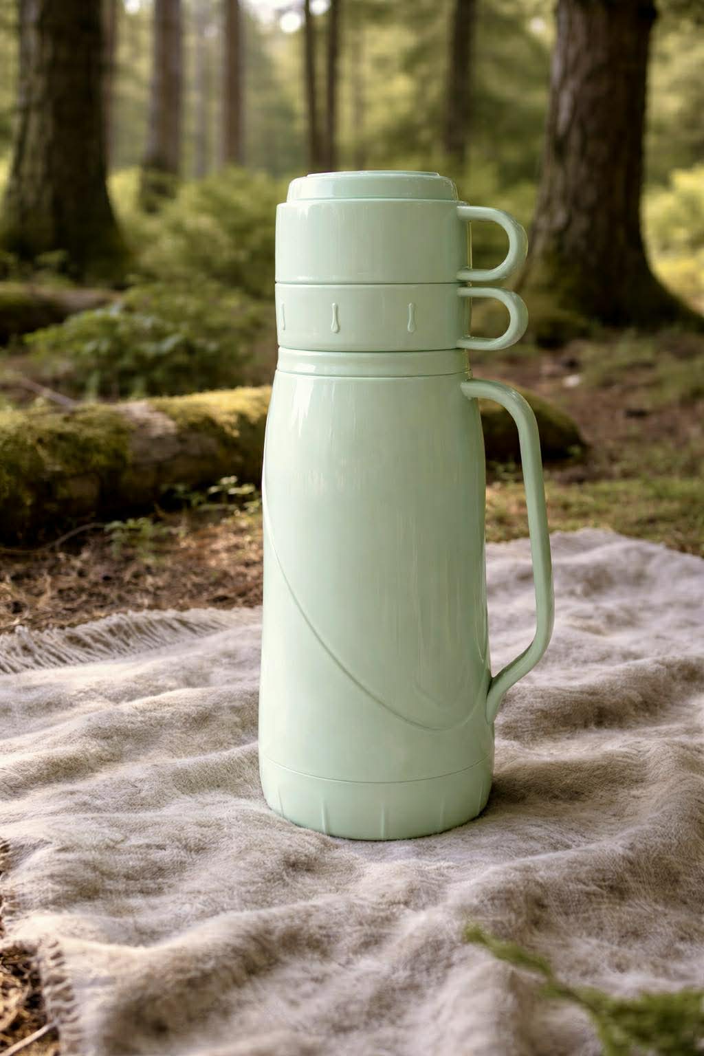 Thermofles RETRO met beker - Meerdere kleuren