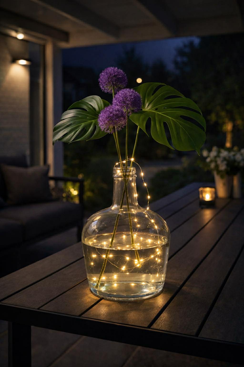 Vaas van gerecycled glas