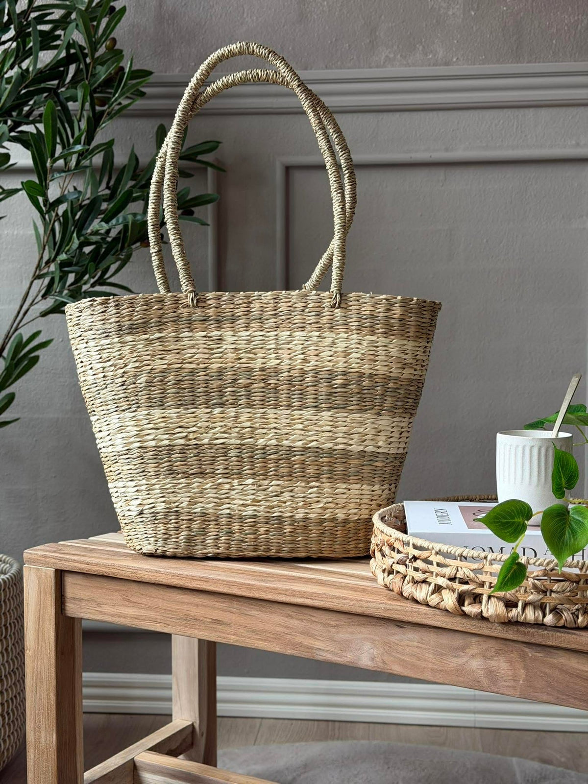 Shopper - Zeegras Strepen