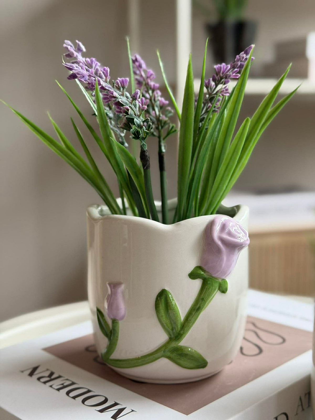 Plantenhoes met Roos - Meerdere kleuren