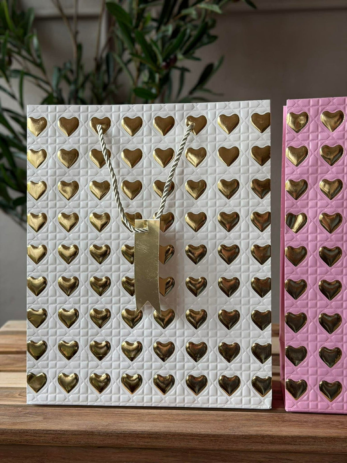 Cadeauzakje Large met Hartjes - Color Mix 1 st.