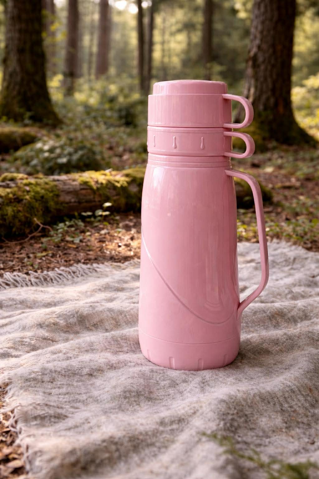 Thermofles RETRO met beker - Meerdere kleuren