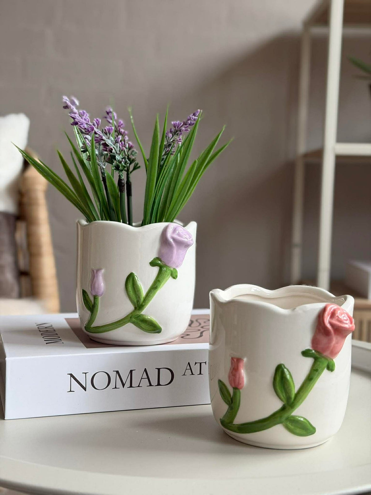 Plantenhoes met Roos - Meerdere kleuren