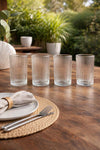 Drinkglazen met ribbels -  4 stuks