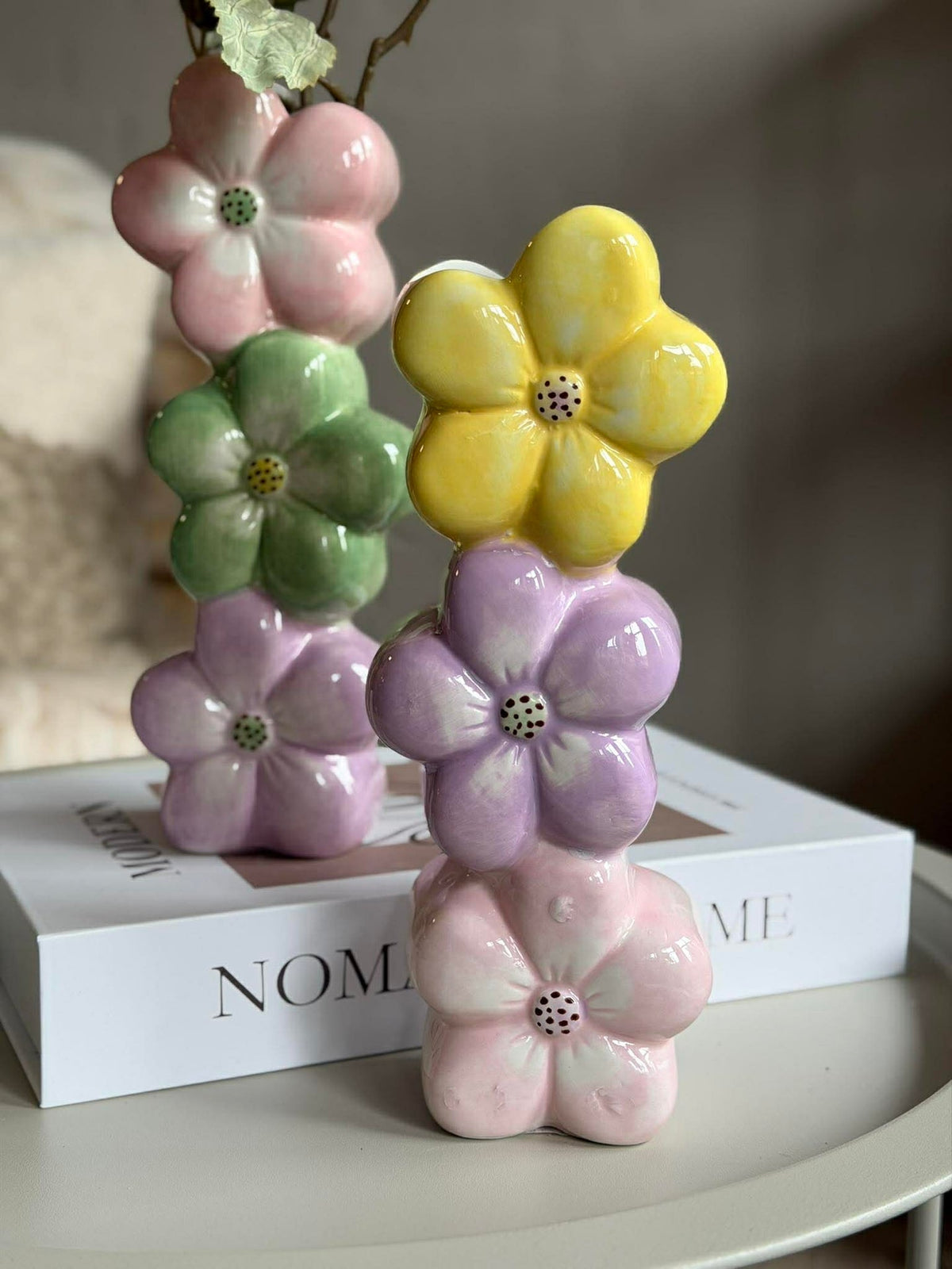 Vaas met pastelbloemen - Color mix