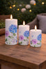 Outdoor Stompkaarsen Flower - Set van 3 stuks