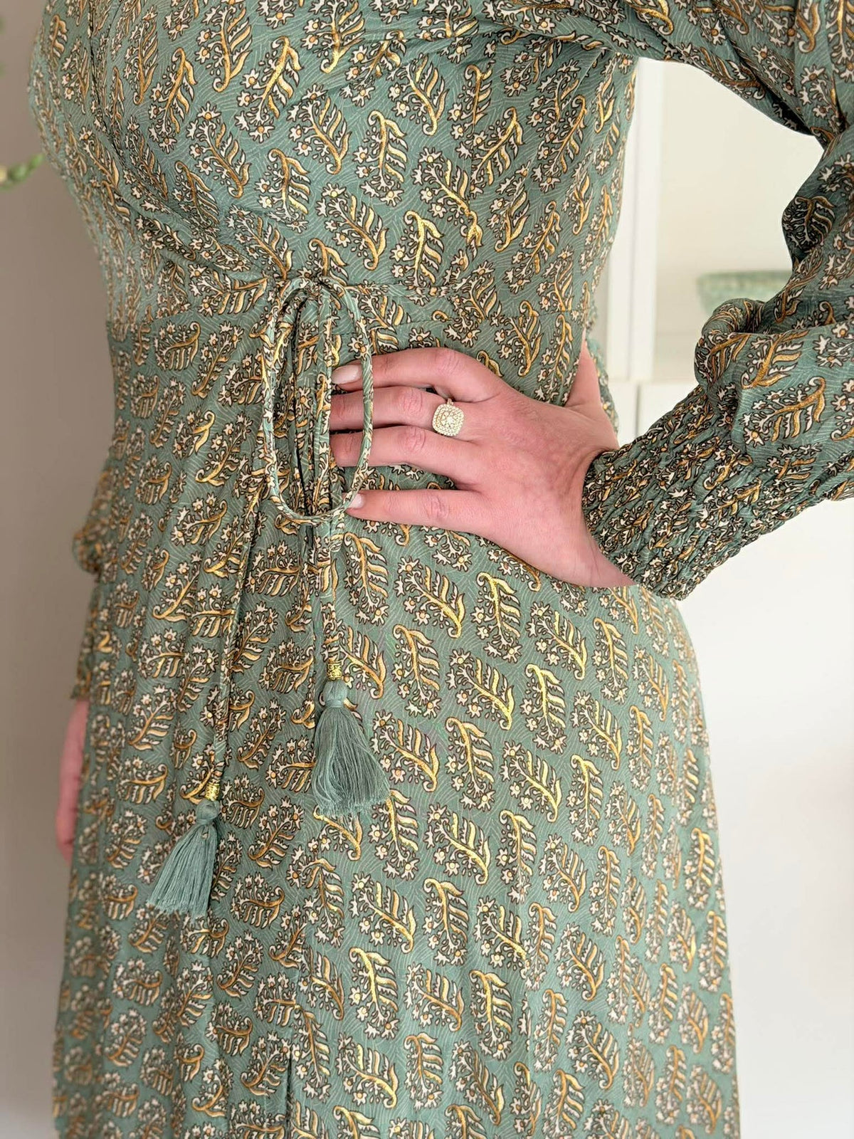 Jurk Luna wrap - Olive Mist