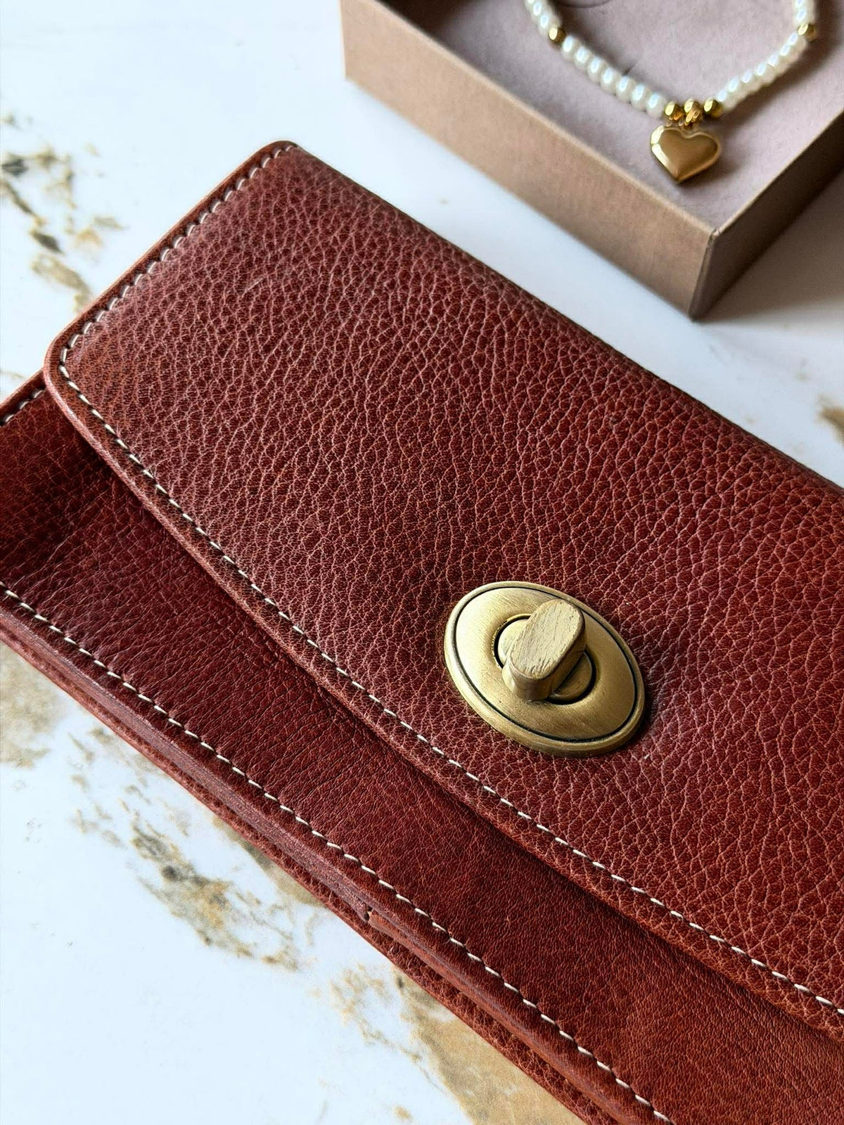 Portemonnee Moa Big Cognac - 2e sortering