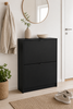 Schoenenkast met 2 vakken + 2 niveaus - Black