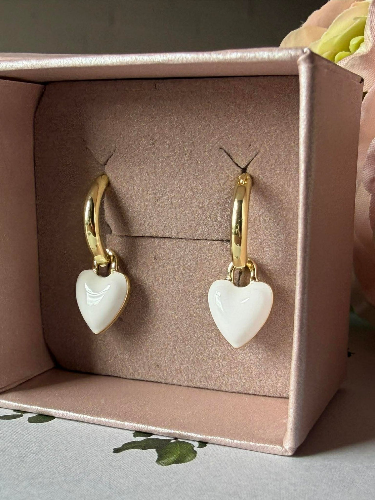 Oorbellen Dina - verguld Off White