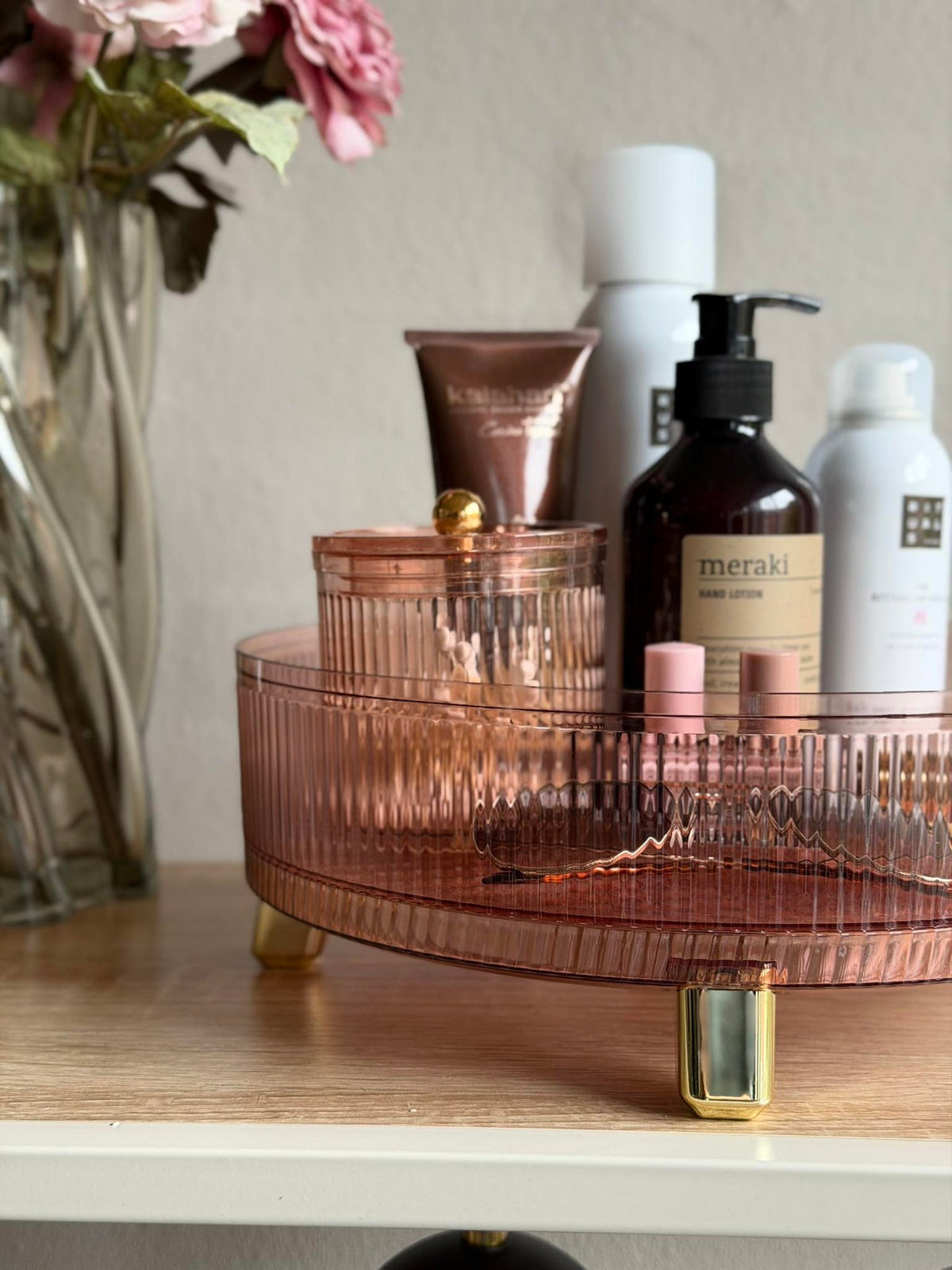 Ronde Make-up organizer - Roze