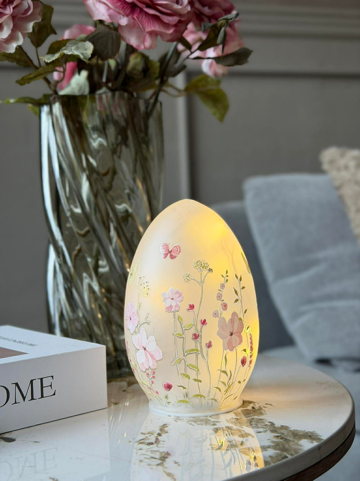 LED-lamp met bloemen