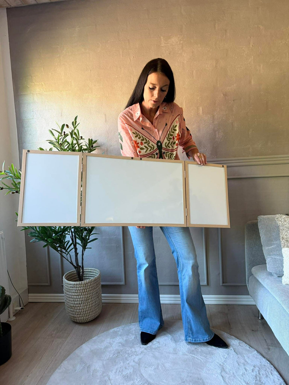 Opvouwbaar whiteboard en prikbord