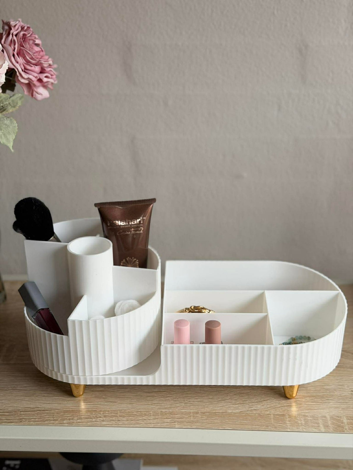 Make-up organizer met 9 vakken en draaifunctie