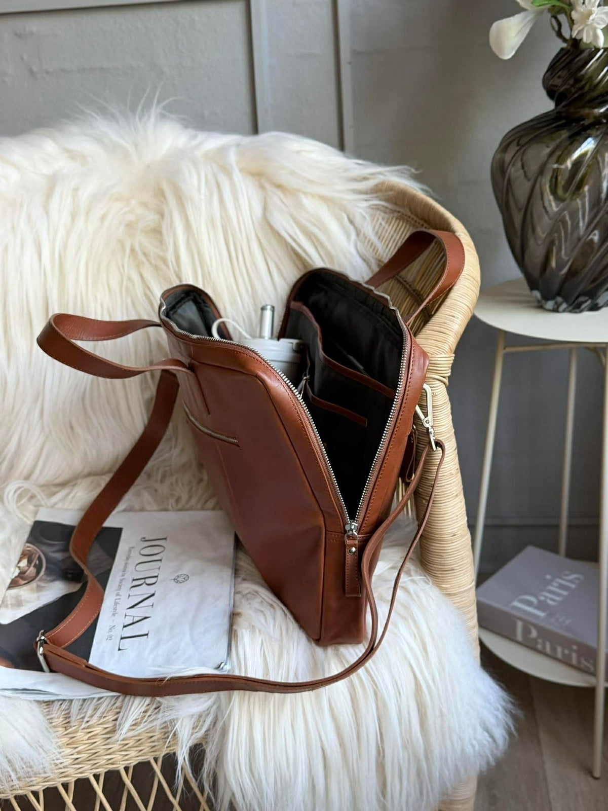 Laptoptas - LUND New Cognac