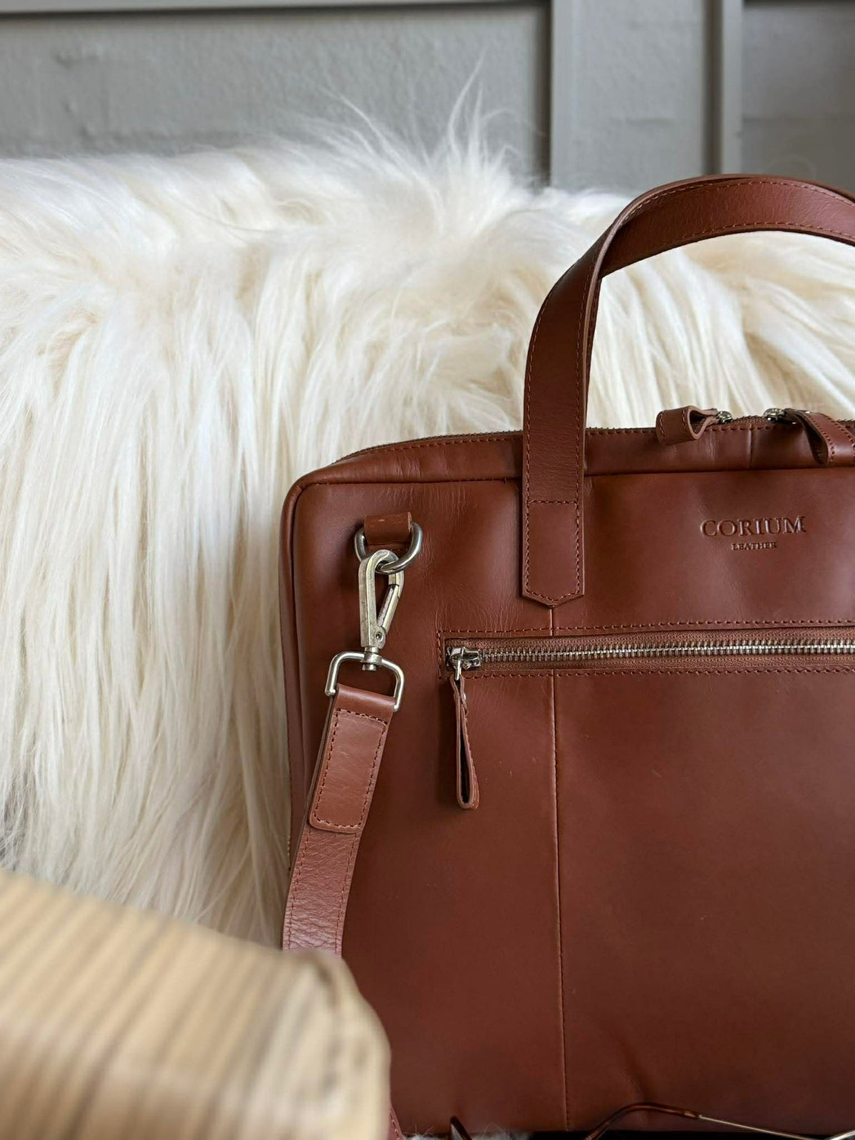 Laptoptas - LUND New Cognac