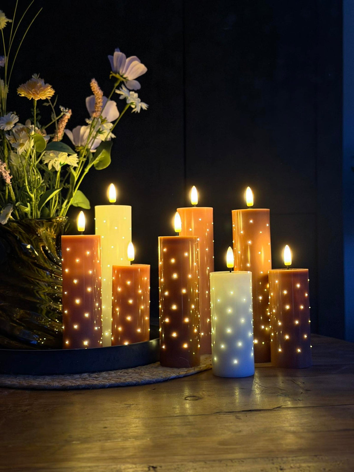 Blokkaars TWINKLE Bruin - Set van 3 st.