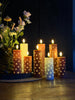 Blokkaarsen TWINKLE Roze - Set van 3 st.