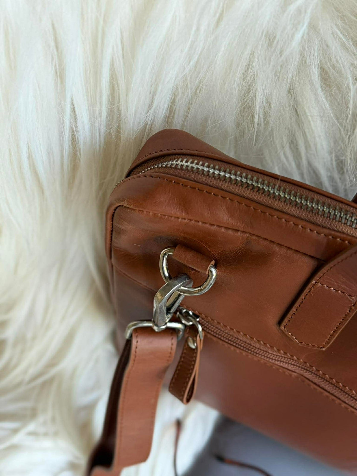 Laptoptas - LUND New Cognac
