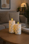 LED Blokkaars TWINKLE Citrus - Set van 2 stuks