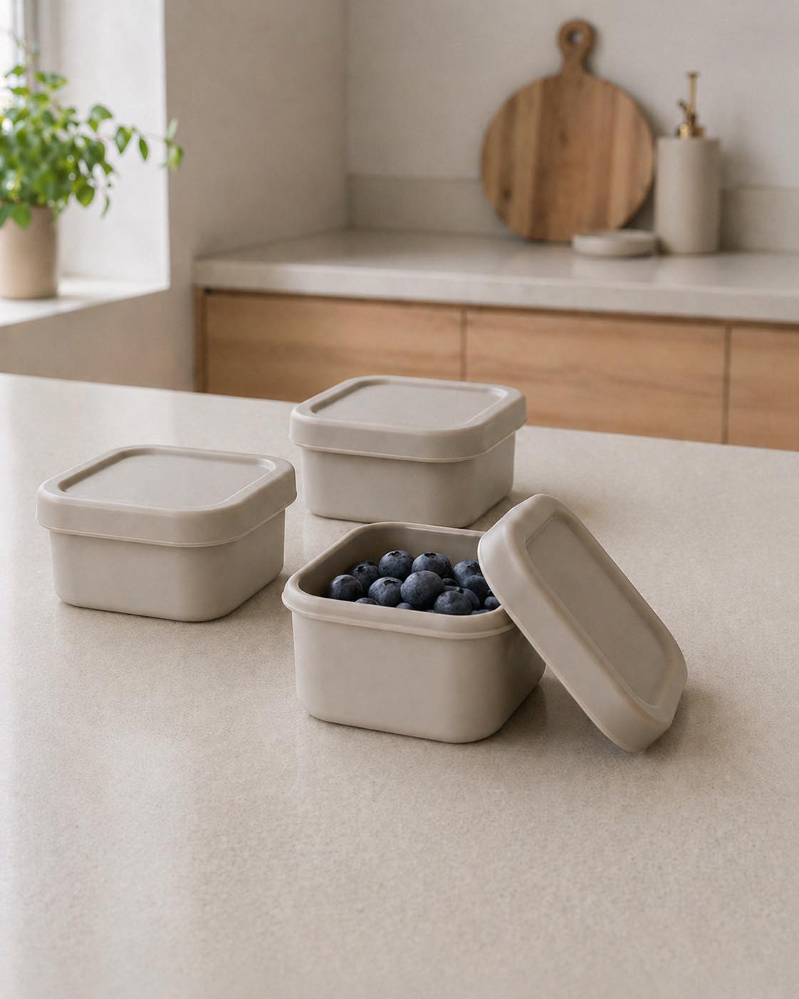 Opbergbakjes siliconen - set van 3 stuks