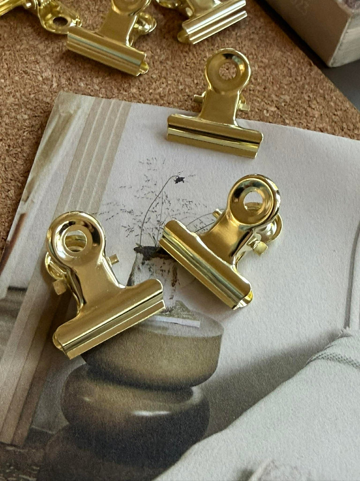 Paperclip van goudkleurig metaal - 10 stuks