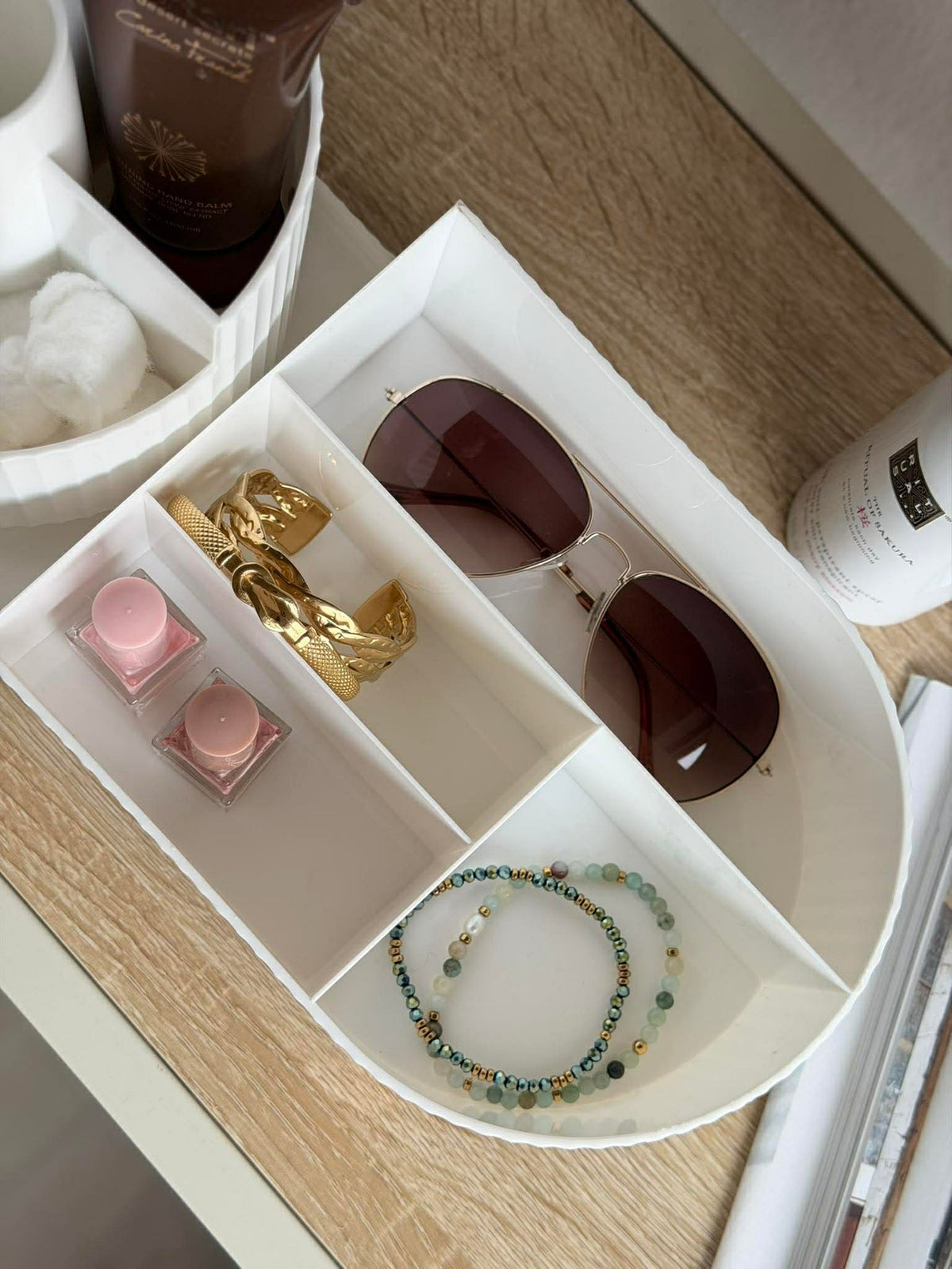Make-up organizer met 9 vakken en draaifunctie