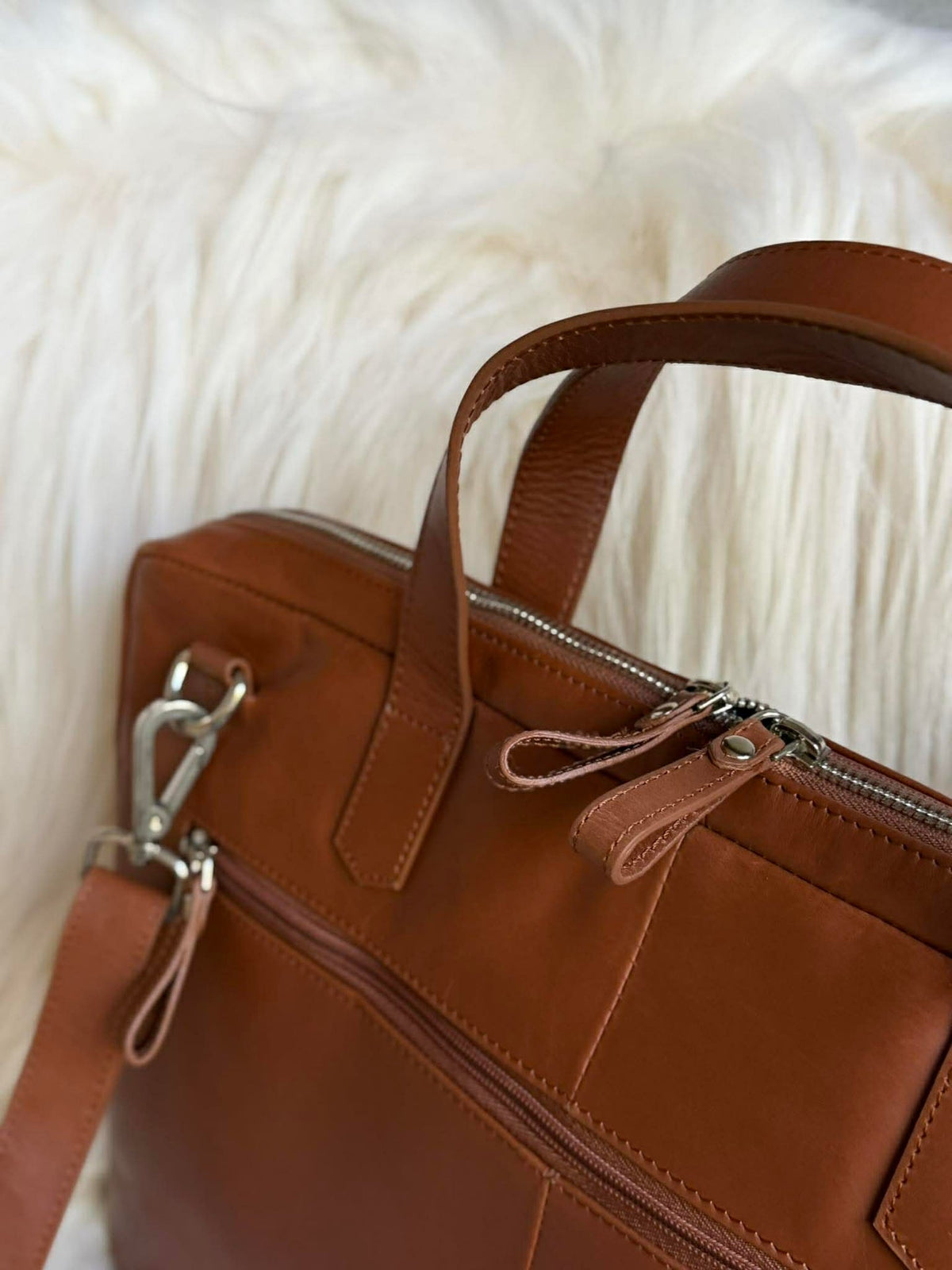 Laptoptas - LUND New Cognac