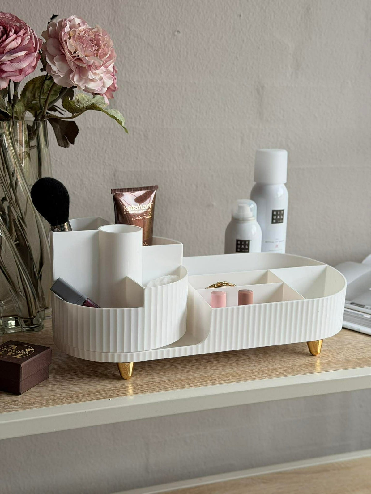 Make-up organizer met 9 vakken en draaifunctie