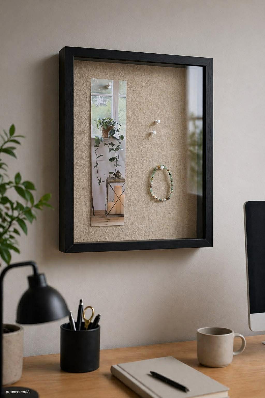 3D lijst/prikbord - Zwart