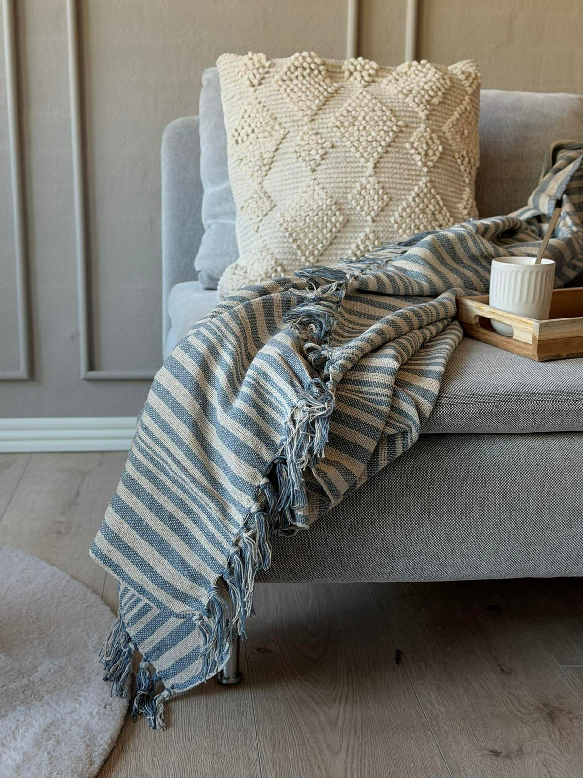 Plaid SKAGEN - Blauwe streep
